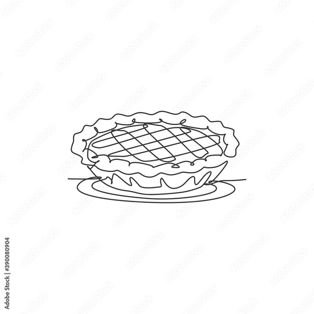 Pie Line Drawing