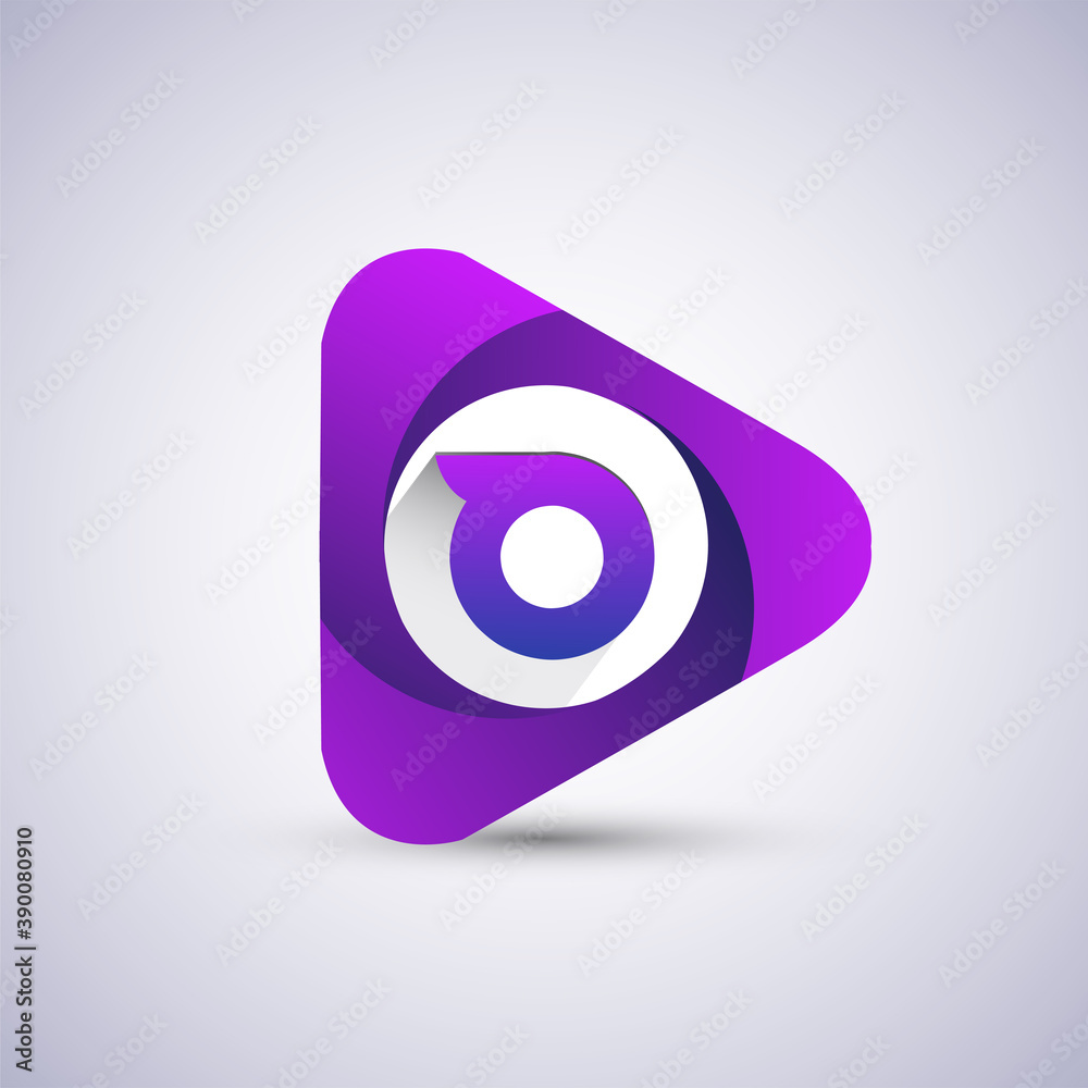 logo letter O rounded in the triangle shape, Vector design template elements for your Business or company identity. logo letter O rounded in the triangle shape, Vector design template elements for your Business or company identity.