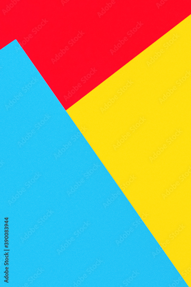 Abstract yellow, red and light blue color paper geometry composition banner background Abstract yellow, red and light blue color paper geometry composition banner background