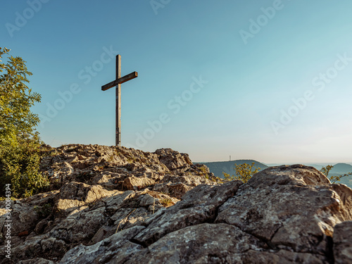 Der Gipfel des Roßfels auf der Schwäbischen Alb, Baden-Württemberg