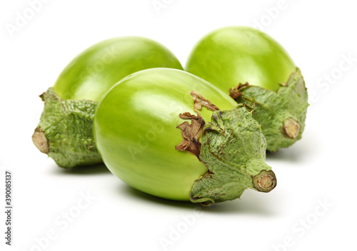 Ripe eggplant isolated on a white background