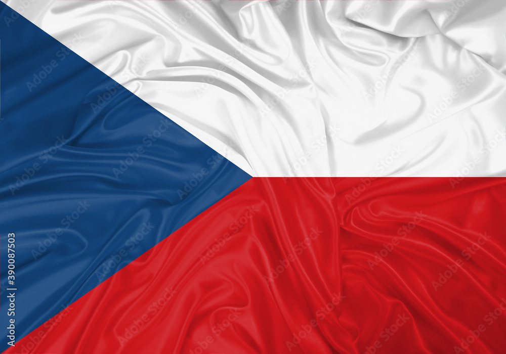 Czech Republic national flag texture. Background for international concept. Simple waving flag. Czech Republic national flag texture. Background for international concept. Simple waving flag.