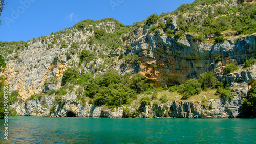 Verdon gorges and turquoise water