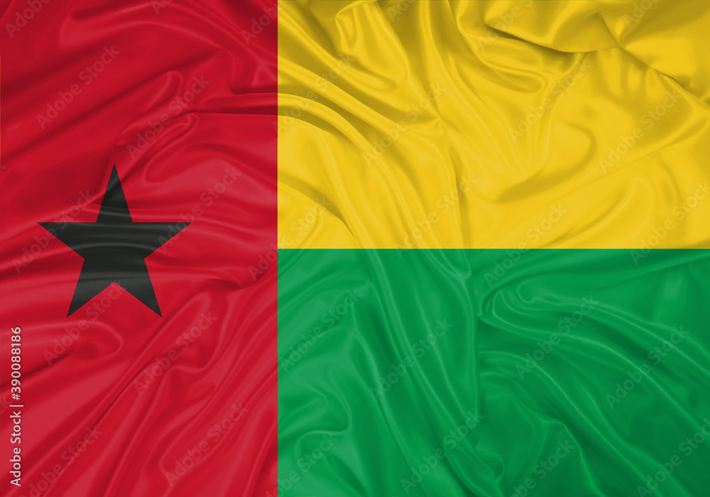 Guinea national flag texture. Background for international concept. Simple waving flag.