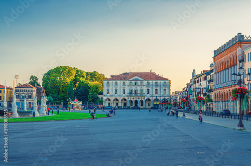 Prato della Valle square in historical city centre of Padua