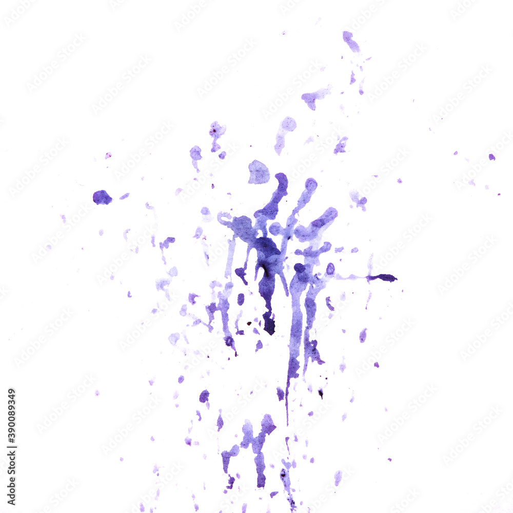 Abstract purple splatters and blots