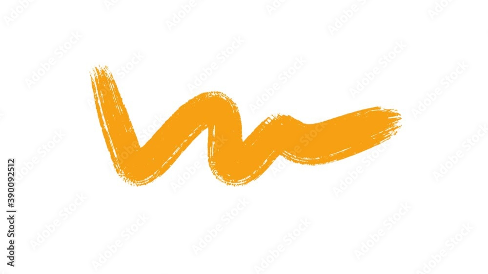Color brush strokes on a white background and on green screen. Ink brush stroke motion element with alpha channel. Templates for motion graphics 4K.