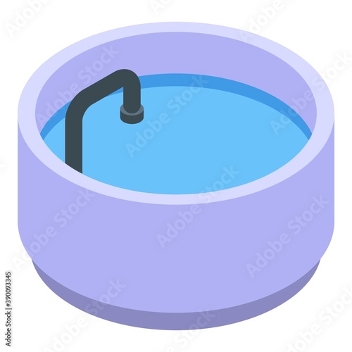 Foot bath tub icon. Isometric of foot bath tub vector icon for web design isolated on white background