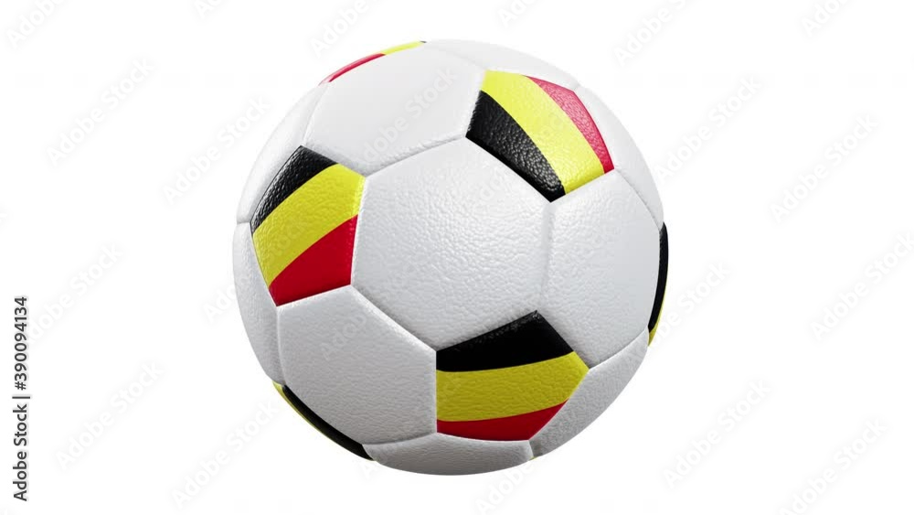 Realistic 360-degree seamless looping roll of the Belgium textured soccer ball rendered in UHD, alpha matte is included Realistic 360-degree seamless looping roll of the Belgium textured soccer ball rendered in UHD, alpha matte is included