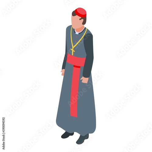 Priest icon. Isometric of priest vector icon for web design isolated on white background