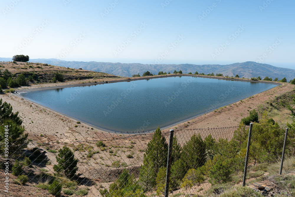 water reservoir in Sierra Nevada in southern Spain