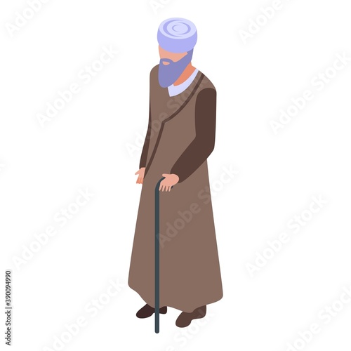 Muslim priest icon. Isometric of muslim priest vector icon for web design isolated on white background