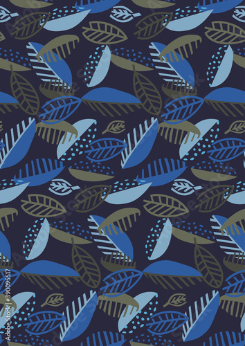 Colorful Leaves Seamless Pattern