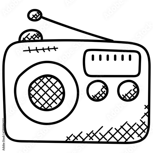 
Audio broadcasting device vintage radio set
