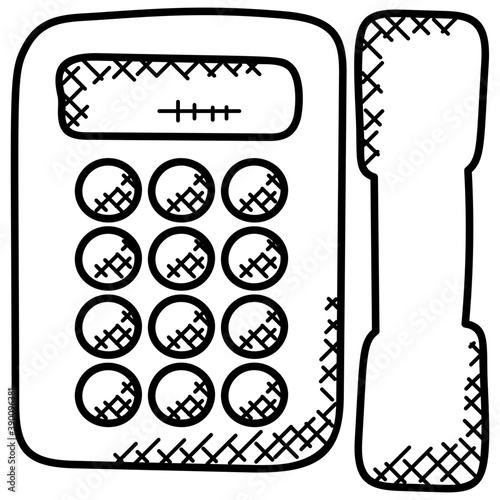 
A landline telephone also called retro phone
