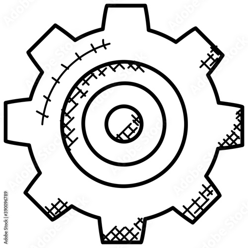 
Gear wheel symbolic of management and technology

