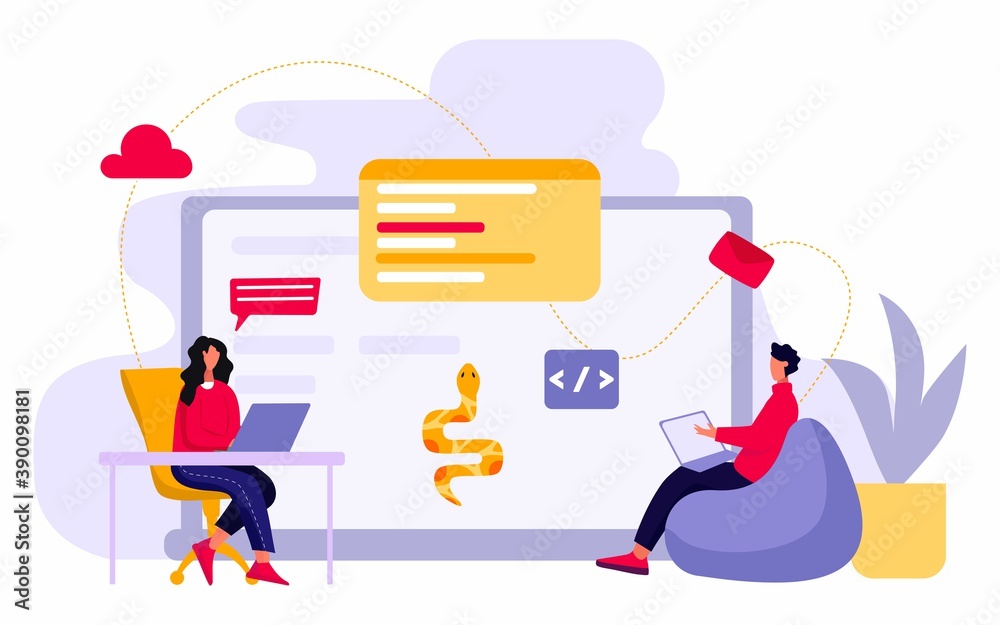 Development. Code language sign. Programming coding and developing concept.