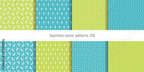 A set of seamless linear patterns. Collection of geometric Byzantine backgrounds. Repetitive linear texture for Wallpaper, packaging, banners, invitations, business cards, fabric in Oriental style.