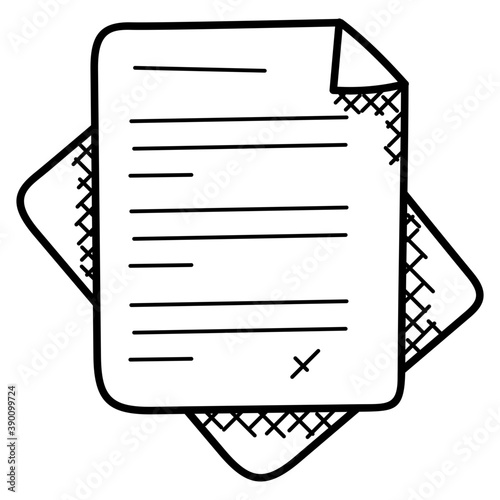 
Paper flat design, agreement concept  
