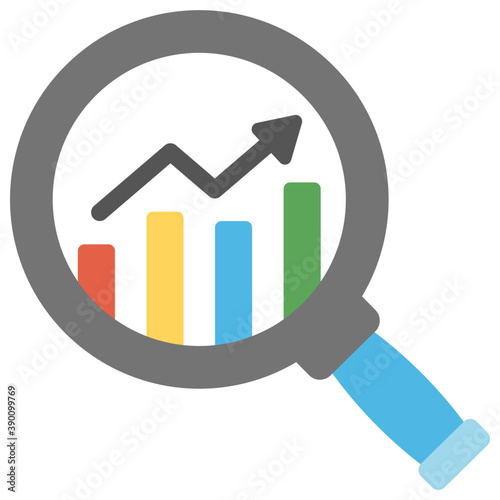 
Magnifier over a bar graph symbolising seo analysis
