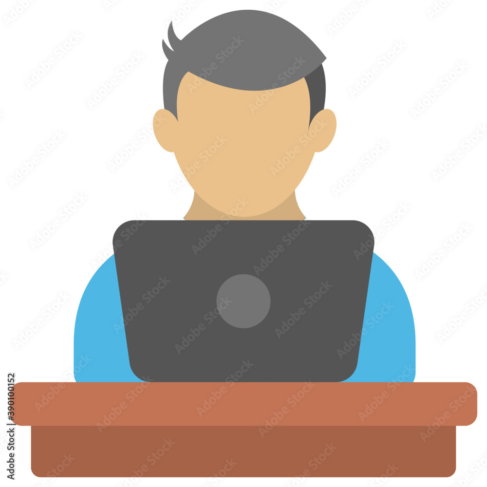 A man working on laptop concept of freelancing
A man working on laptop concept of freelancing