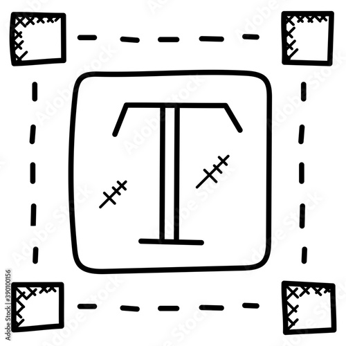 
Doodle icon design of text box 
