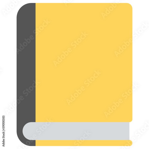 
Flat icon design of closed book, education concept
