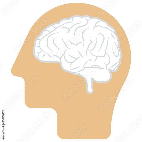 
A simple flat icon design of human brain

