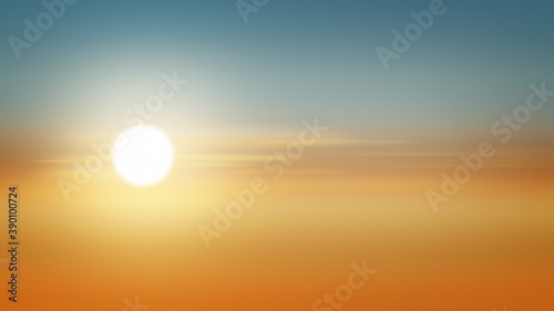 Sunset gradient background sunrise sun, color texture. © bravissimos