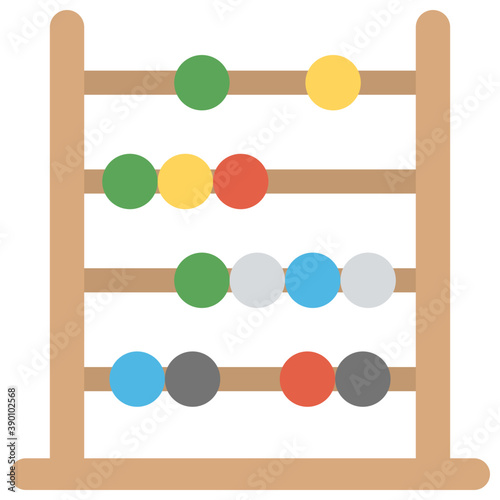 
A calculating mathematical frame, abacus 
