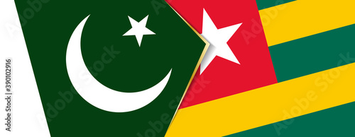 Pakistan and Togo flags, two vector flags.