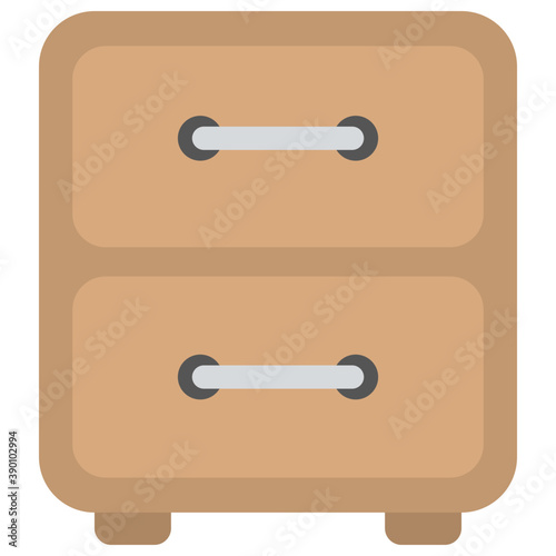 
Chest of drawers flat vector icon design
