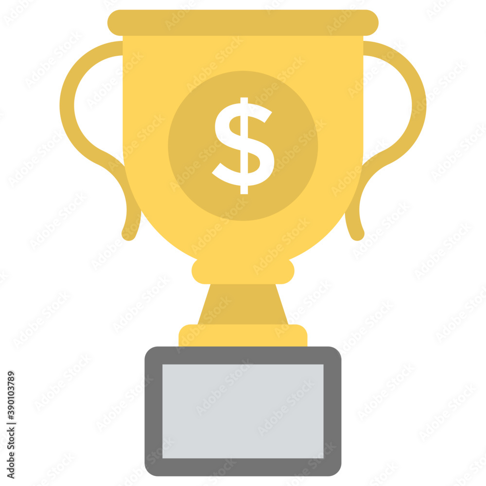 A golden prize cup with dollar sign representing financial success
A golden prize cup with dollar sign representing financial success