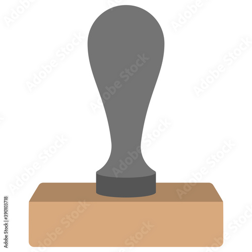 
Colored design icon of rubber stamp, approval concept
