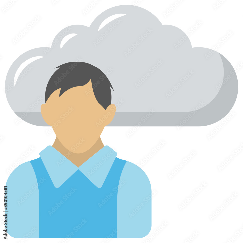 A simple vector icon cloud computing concept in flat design
A simple vector icon cloud computing concept in flat design