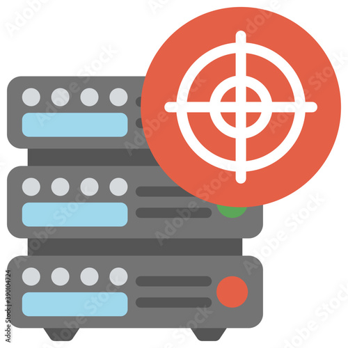 
A graphic image of set of organized data, network server 
