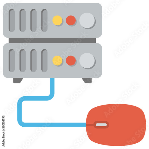 
Monitor designed and connected with servers symbolic of network database
