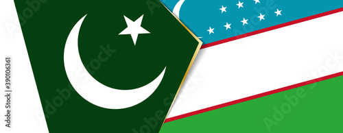 Pakistan and Bulgaria flags, two vector flags.
