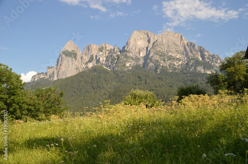 Hiking in the Alpi di Siusi / Seiser Alm mountains of Northern Italy's Dolomites