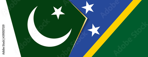 Pakistan and Solomon Islands flags, two vector flags.