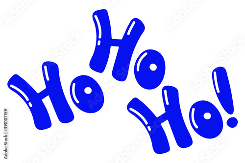 Cute inscription - Ho ho ho. White background, isolator. Stock illustration.