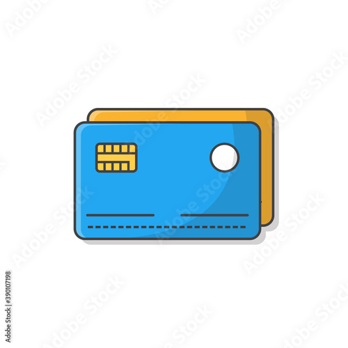 Credit Cards Vector Icon Illustration. Payment Method Icon