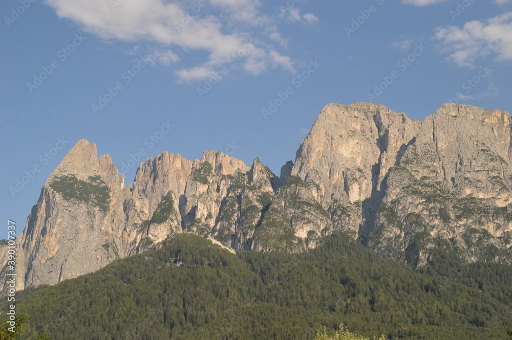 Hiking in the Alpi di Siusi / Seiser Alm mountains of Northern Italy's Dolomites