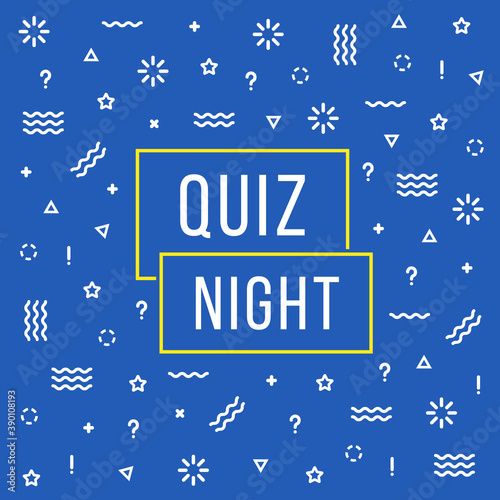 linear quiz night color banner