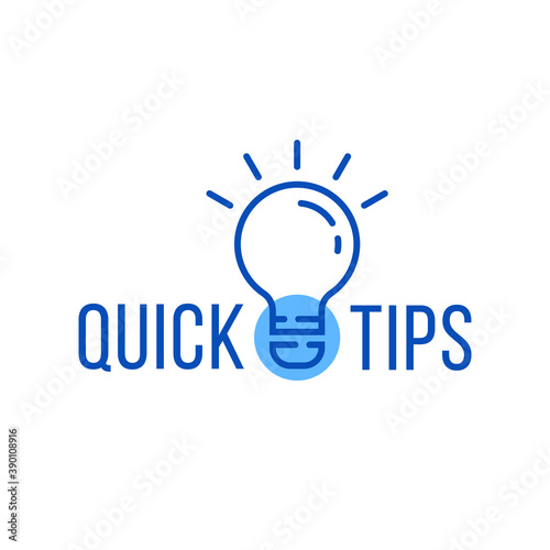 quick tips with blue thin line bulb