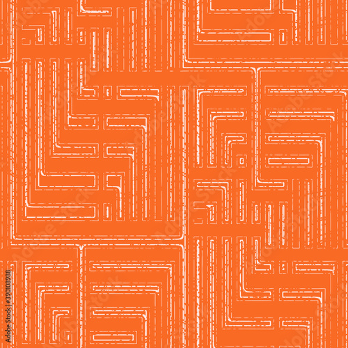 Plaid check patten watercolor vector seamless fabric texture print.