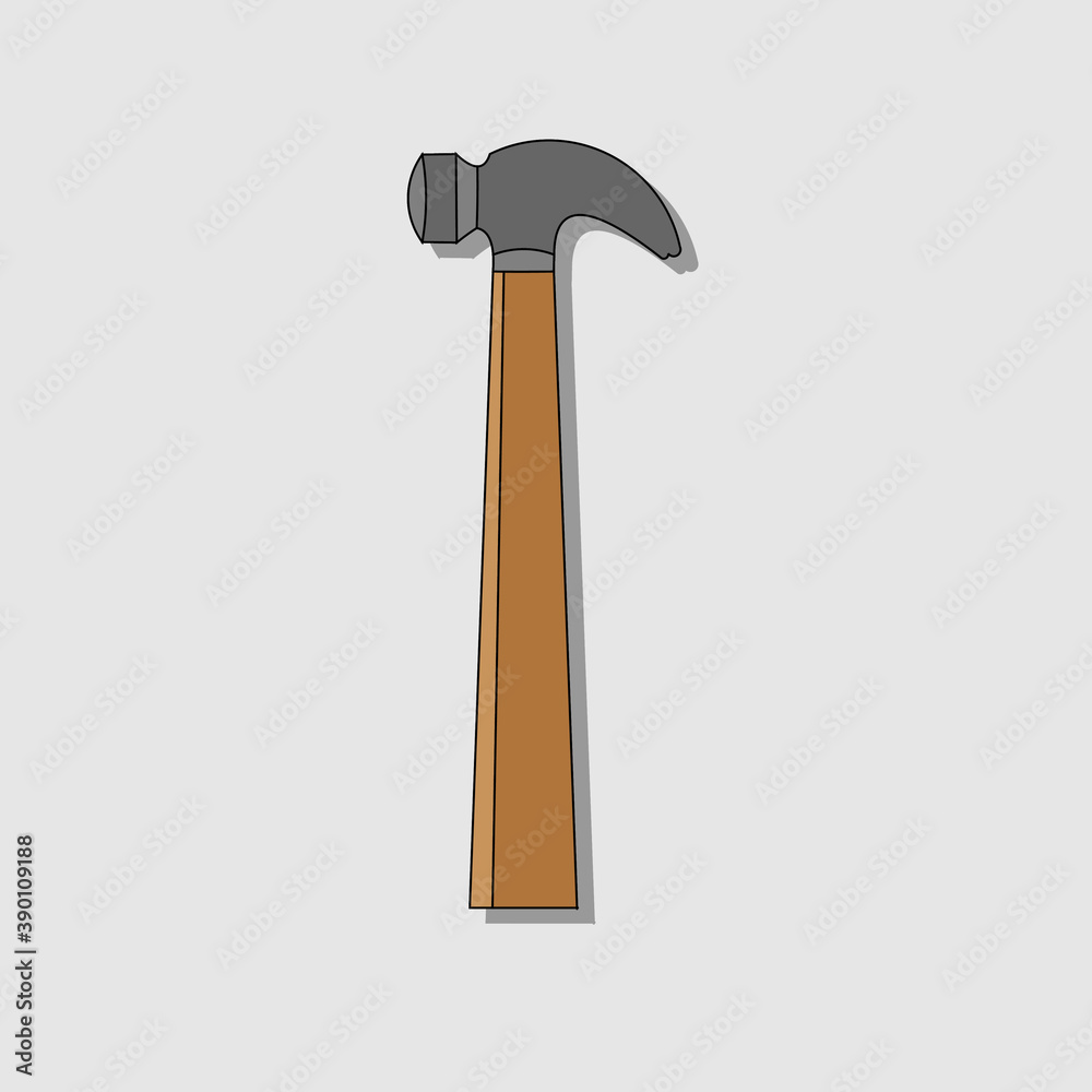 the hammer icon serves to hit the nail so that it is embedded in a wall or wood the hammer icon serves to hit the nail so that it is embedded in a wall or wood