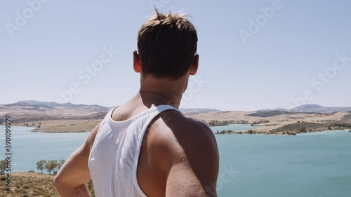 Young Man Looking At Spanish View