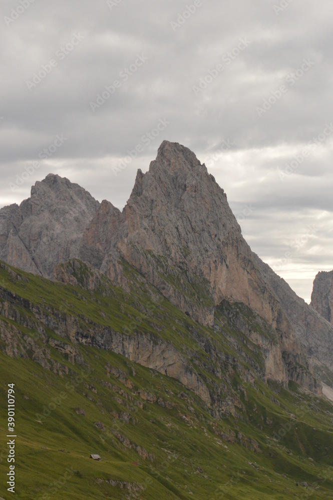 Hiking in the Seceda and Seiser Alm / Alpe di Siusi mountains in the Dolomites, Northern Italy