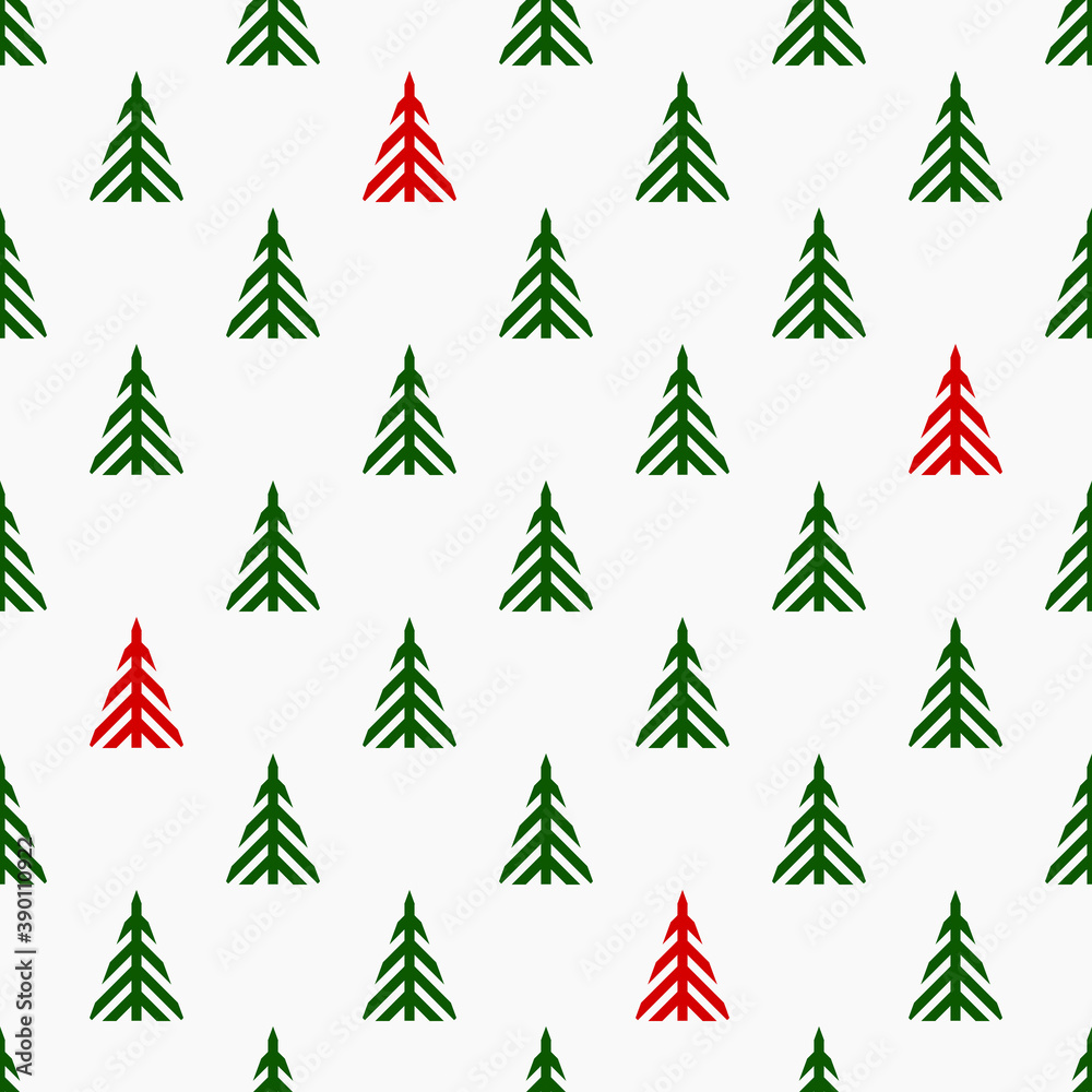 Obraz premium Christmas trees holiday wallpaper pattern.